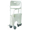 Chaise de douche pliable à roulettes