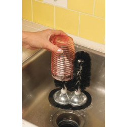 Brosse lave-verres ventouses