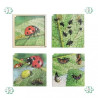 Lot de 4 puzzles La Coccinelle