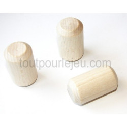 Pions en bois naturel pour les jeux