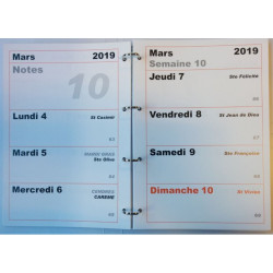 Agenda grands caractères