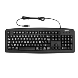 Clavier Confort Visuel Caractères Blancs sur fond noir