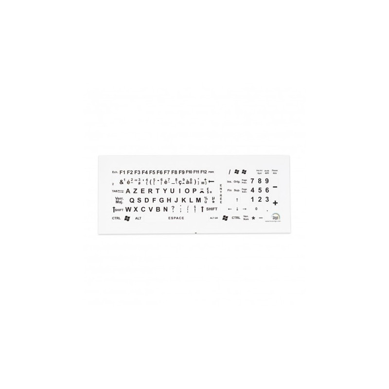 Autocollants grands caractères pour clavier