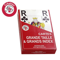 Jeu de 54 cartes grande taille & grands index