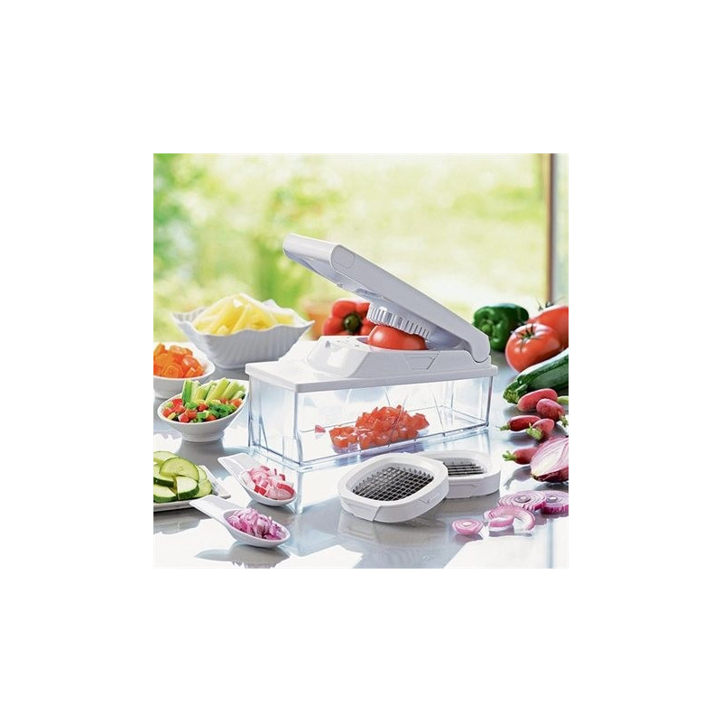Coupe-légumes avec bac récupérateur