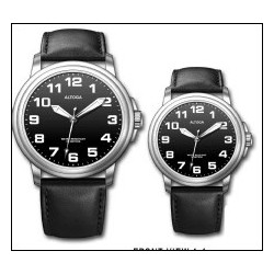Montre pour femme grands chiffres blancs sur fond noir