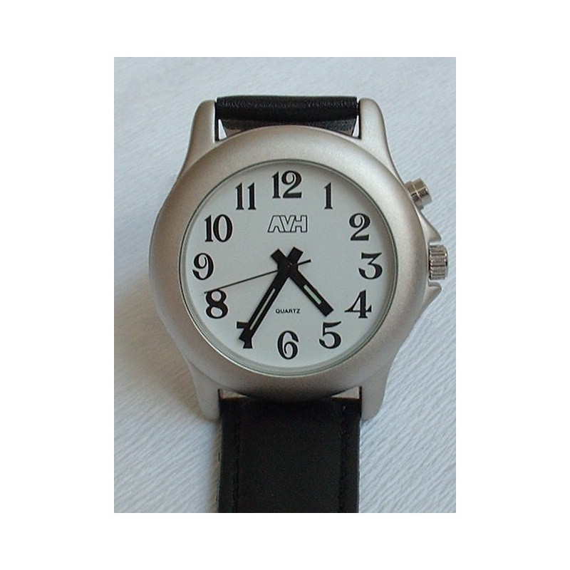 Montre parlante à aiguilles 1 bouton pour homme