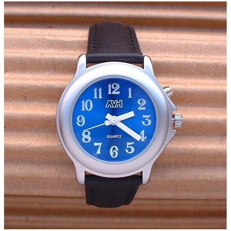 Montre parlante à aiguilles 1 bouton pour femme