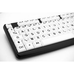 Clavier Confort Visuel Caractères Noirs sur fond blanc