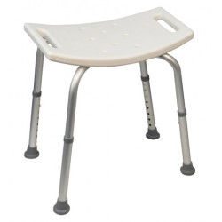 Tabouret de douche assise incurvée