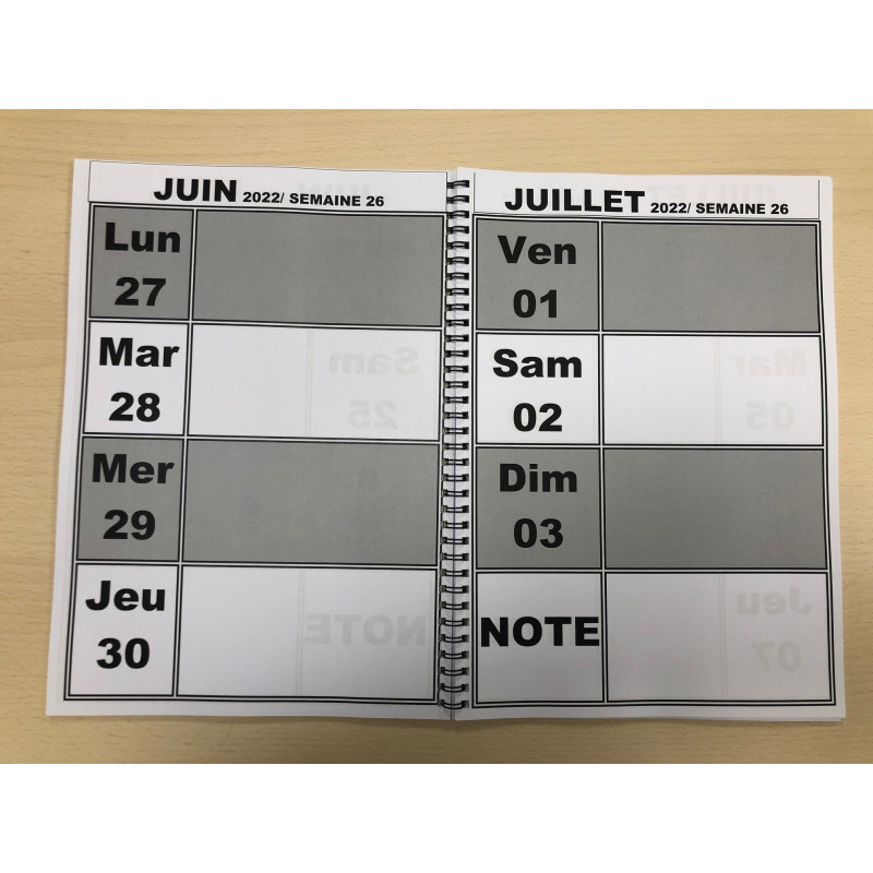 Agenda grands caractères (GCS HANDICAP SENSORIEL)
