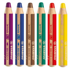Crayons de couleur XXL WOODY 3 en 1