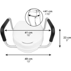 Réhausse WC avec accoudoirs (PEPE MOBILITY)