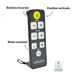 Télécommande universelle à grosses touches pour malvoyant (ORIUM)