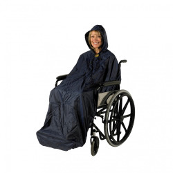 Imperméable intégral sans manches pour fauteuil roulant