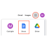 Application Google Docs - Traitement de texte en ligne (GOOGLE)