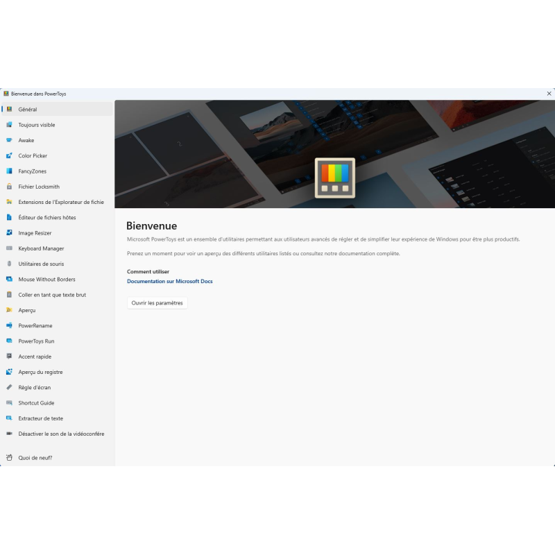 Logiciel Microsoft PowerToys