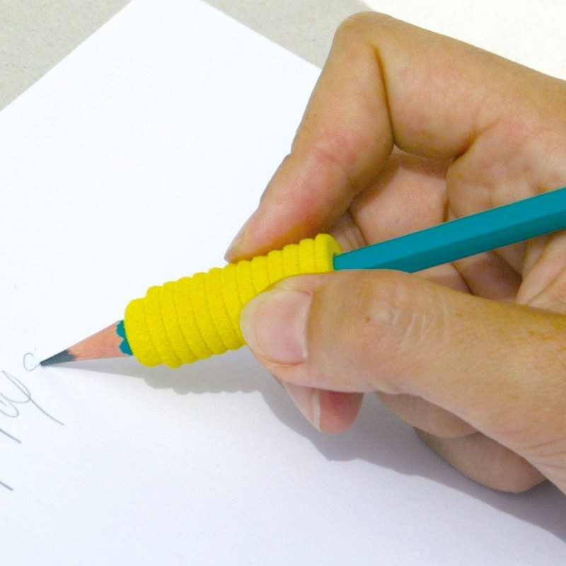 Grip stylo N°6  : manchon rainuré en mousse (HOPTOYS)