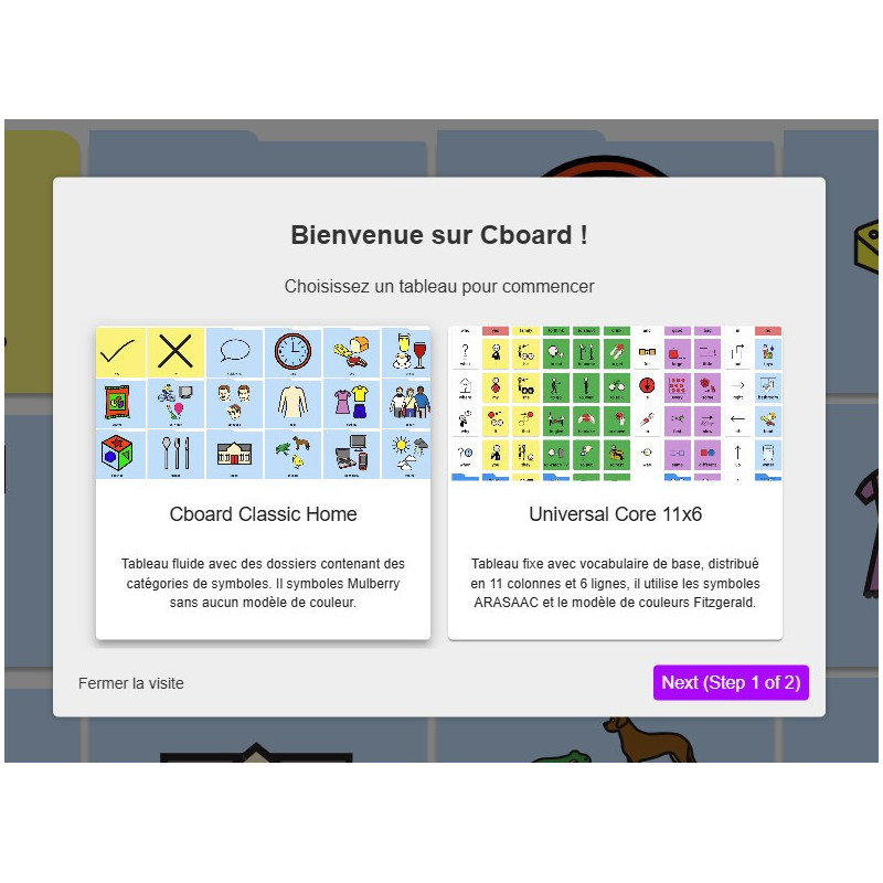 Appllication Cboard - Communication Alternative et Augmentée (CBOARD.IO)