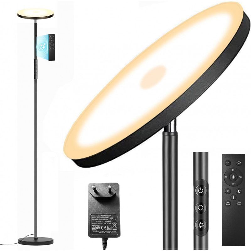 Lampadaire LED à tête ronde 36W