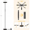 Lampadaire LED à tête ronde 36W