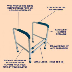 Cadre de toilettes réglable (TOUS ERGO)