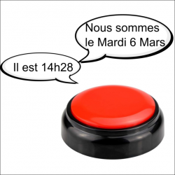 Bouton horloge parlante avec fonction reveil (AIDAPT)