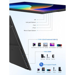 Écran tactile portable Full HD 15,6 pouces (UPERFECT)