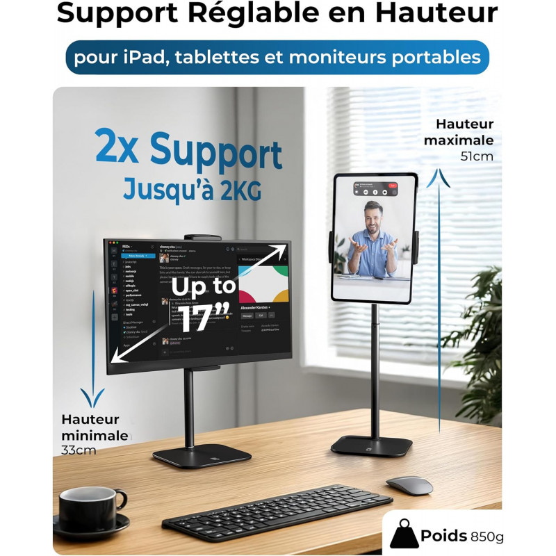 Support réglable pour tablette et moniteur portable Cooper TabStand (COOPER CASES)