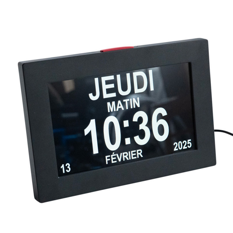 Horloge calendrier numérique parlante avec rappels programmables (IGUERBURN)