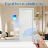 Sonnette de porte sans fil avec signal sonore et lumineux