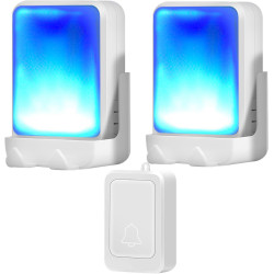 Sonnette de porte sans fil avec signal sonore et lumineux