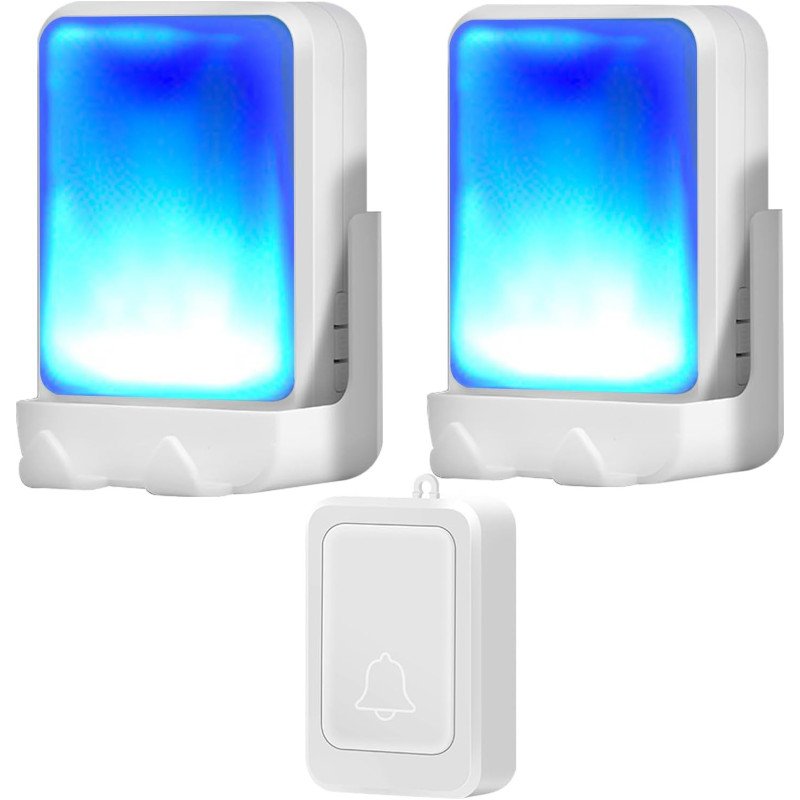 Sonnette de porte sans fil avec signal sonore et lumineux