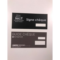 Guide-signature pour chèque